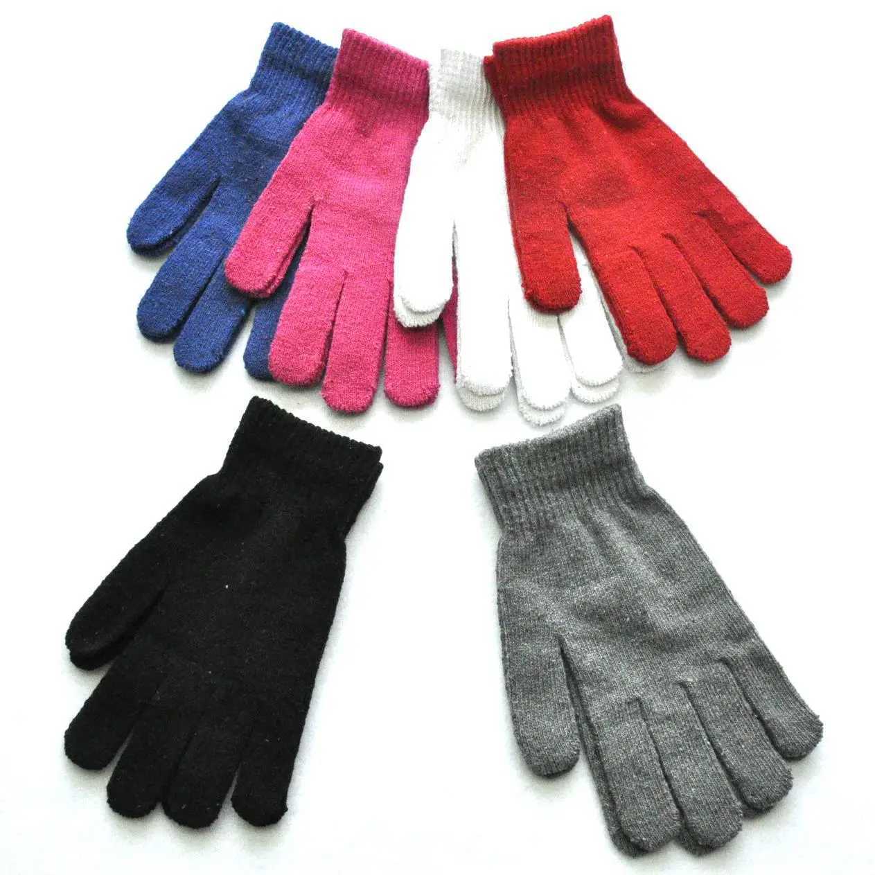 Winter Warm Knitted Gs Suitable for Female Students New Autumn Solid Color Touch Screen Gloves Outdoor Cycling Skiing Gs W241026