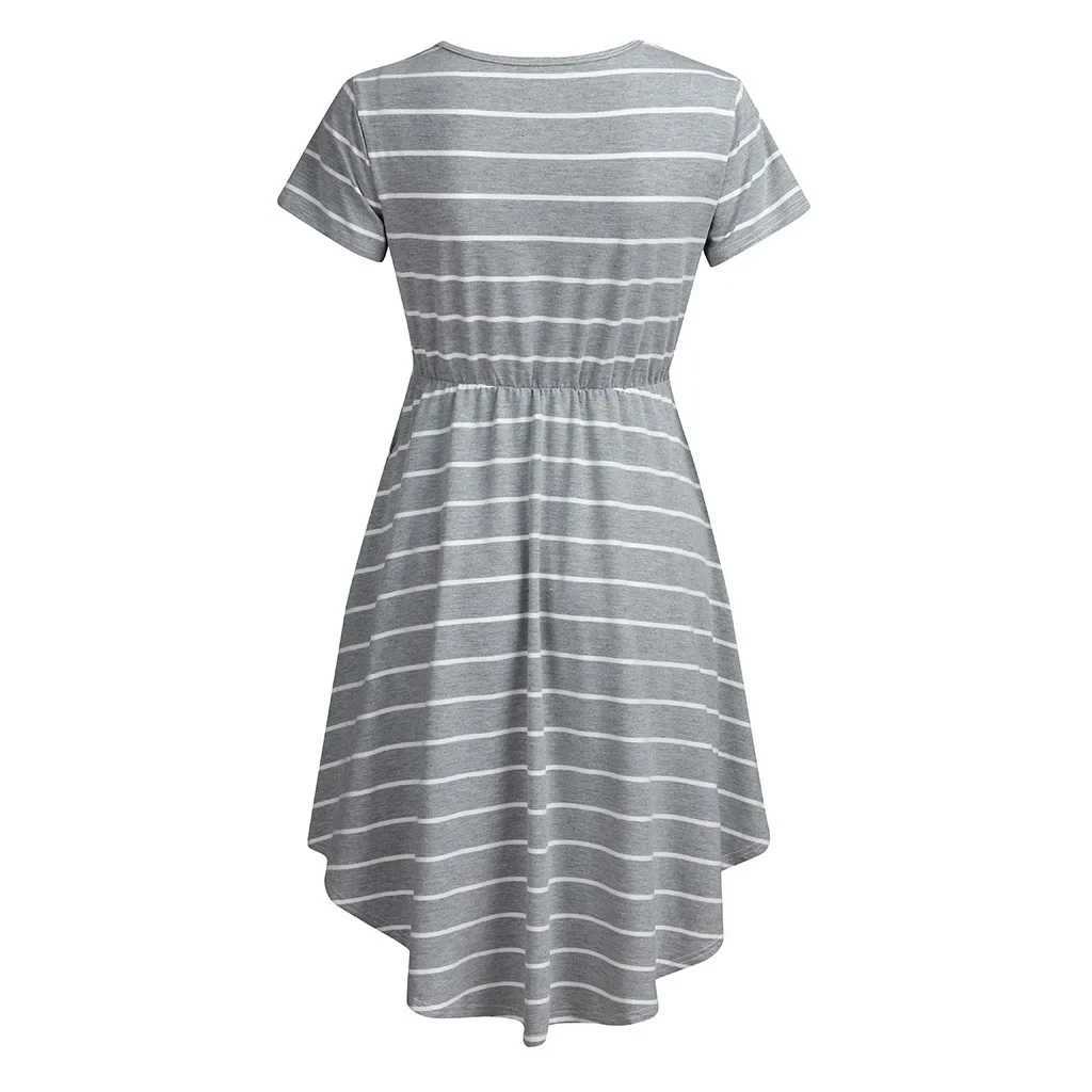 Summer maternity care striped dress maternity baby shower clothing womens pajamas multifunctional maternity nursing dress W241026
