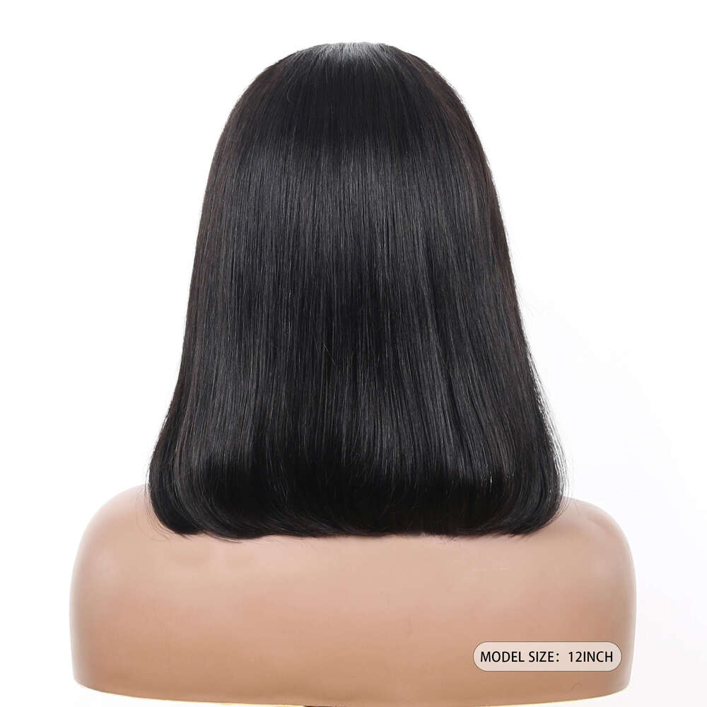 4X4 Glueless Wear And Go Beginners Lace Front Wigs For Black Women Short Straight Bob Human Hair Wig