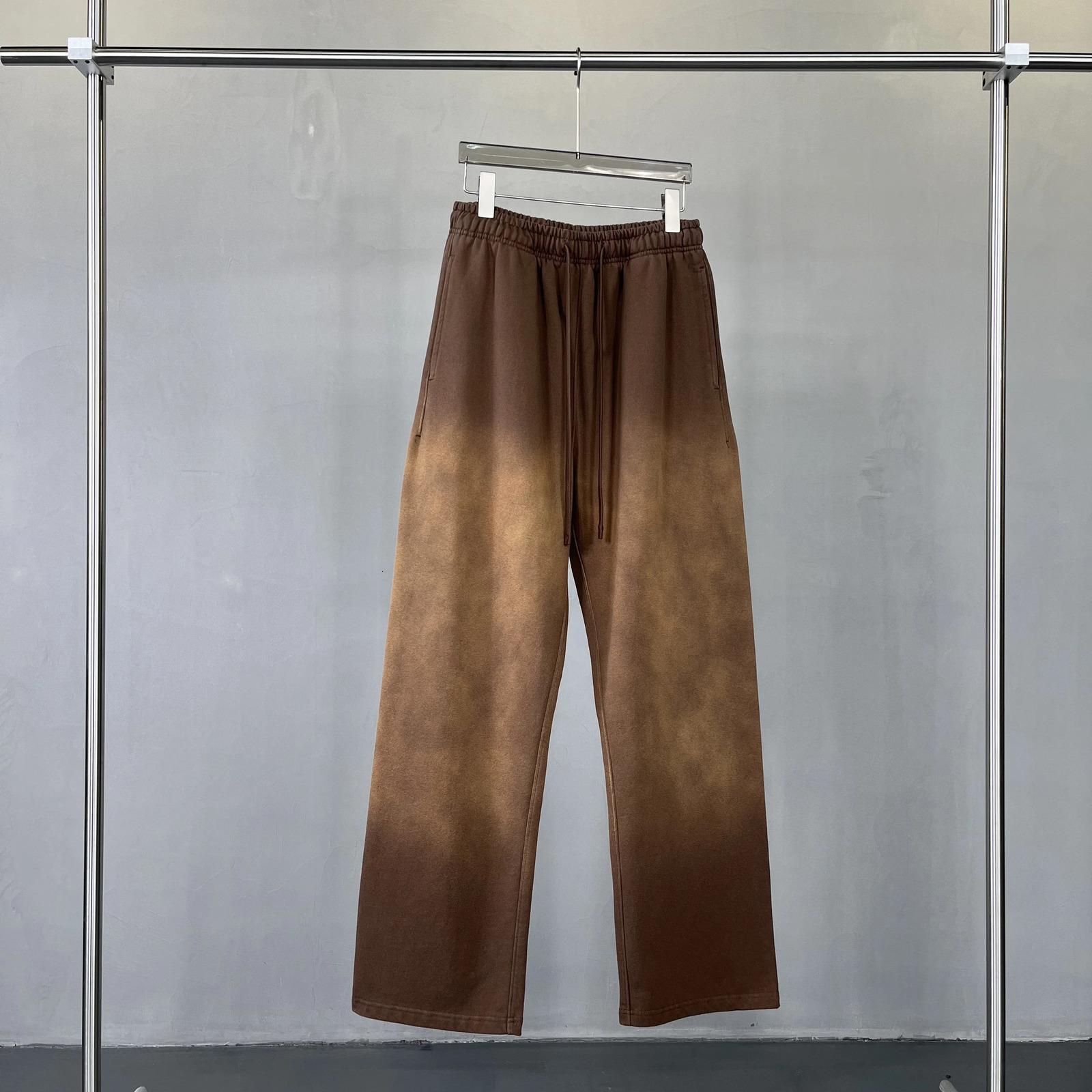 Washing Distressed Spray Dyeing Gradual Sweatpants Retro Loose Casual Spraydyed sweatpants 241025