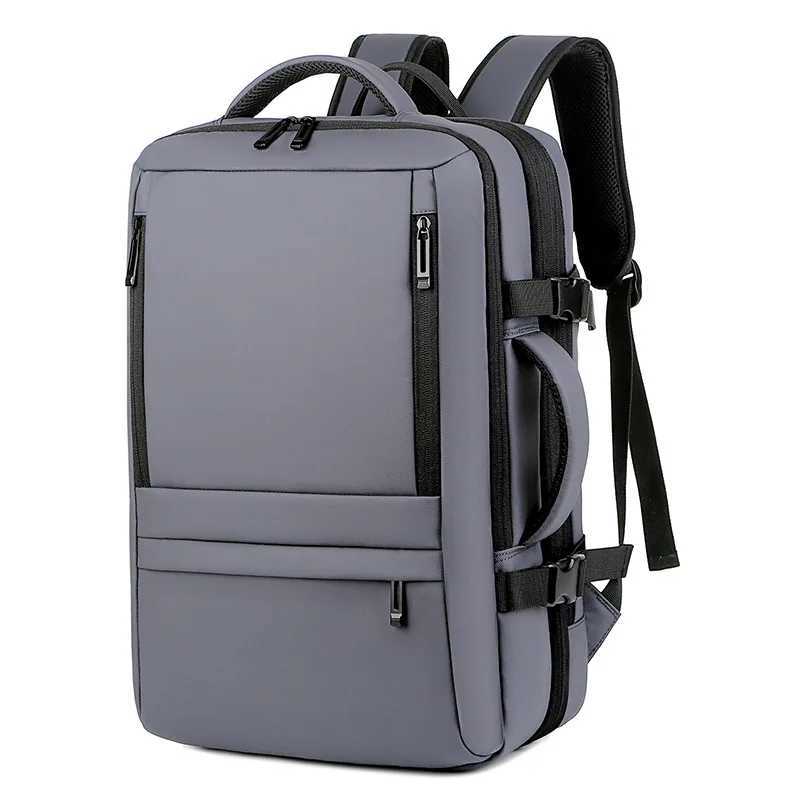 Mens Large Capacity Backpack Expandable Male 17inch Laptop Bags Waterproof Travel Scalable USB Charging Back Pack mochila hombreXJ241026