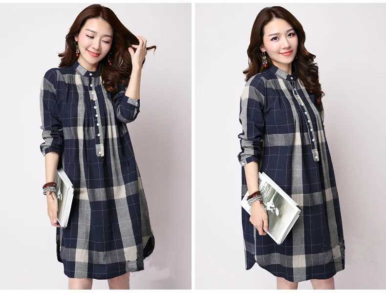 New sewing loose casual pregnant womens dress autumn and winter pregnant womens clothing plus size pregnant womens clothing W241026