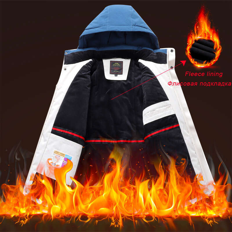 Winter Men Jacket And Pants Thick Warm Windproof Suit Snowboard Snow Coat Male Ski Equipment Outdoor Camping Brand