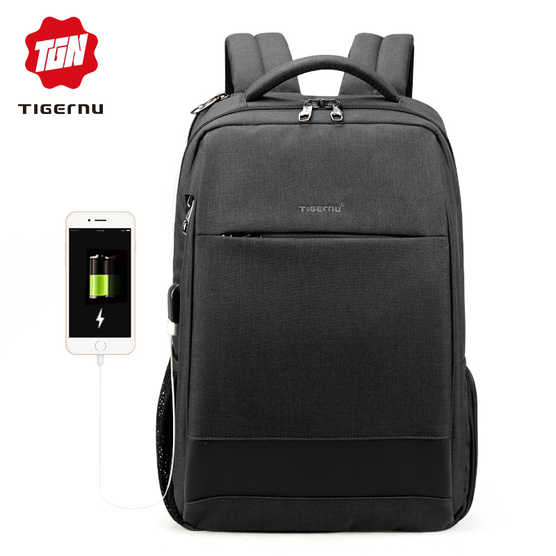Tigernu men's Oxford cloth wear-resistant backpack anti-theft and earthquake resistant laptop bag business travel commuting bags