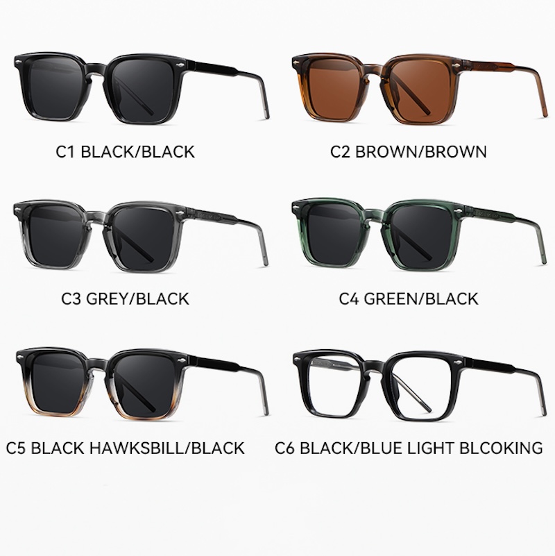 Vintage Polarized Sunglasses Women Men Luxury Brand Designer Style Sun Glasses For lady Female Retro Punk Eyewear TR90 gift square Driving Fishing S17