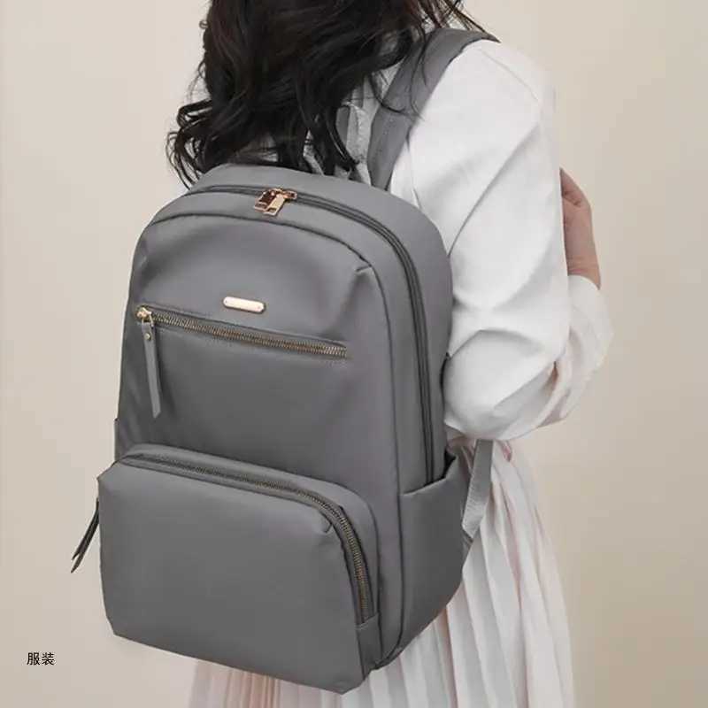D0UD Backpack Middle High School College Backpack Large Capacity Bookbags Teen Student Girl Daypack Black/Khaki/Gray/PinkXJ241026