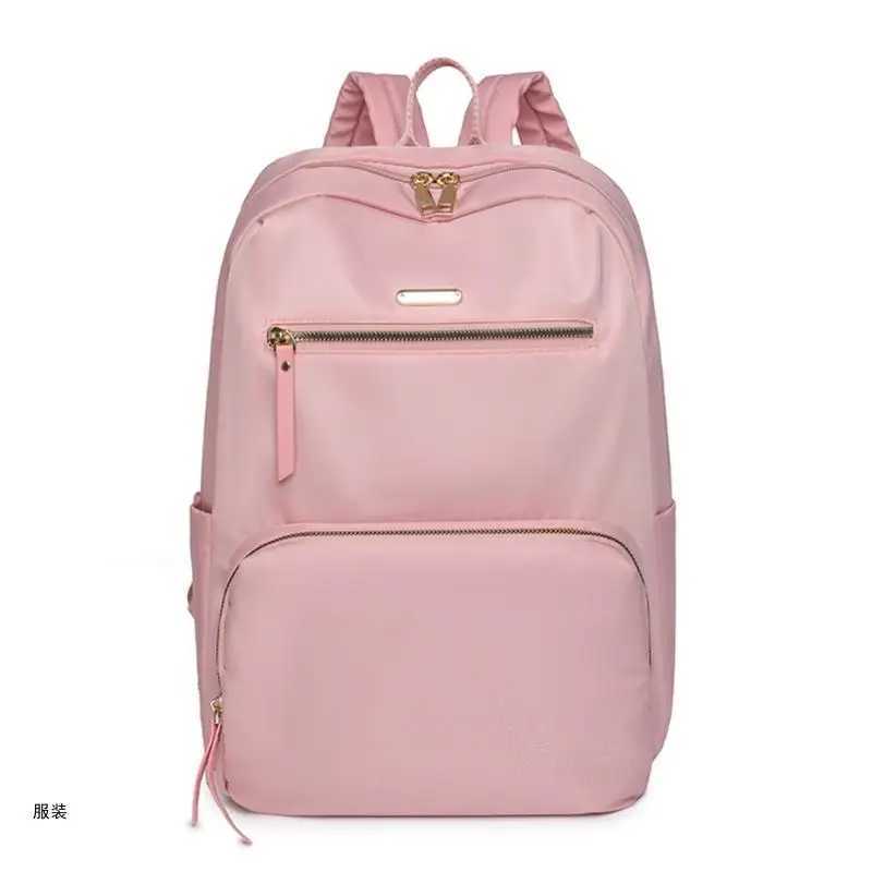 D0UD Backpack Middle High School College Backpack Large Capacity Bookbags Teen Student Girl Daypack Black/Khaki/Gray/PinkXJ241026
