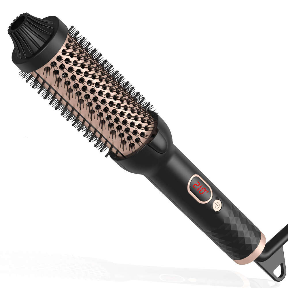 shanshi Thermal 1.5 Inch Heated Iron 450F Hair Curler Straightener Curg Brush