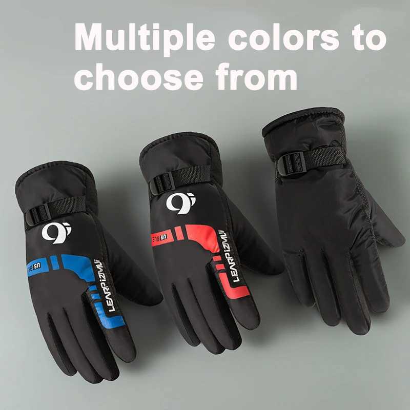 Outdoor waterproof skiing Gs thick winter mens motorcycle riding Gs warm gloves anti slip Gs hot sports Gs W241026