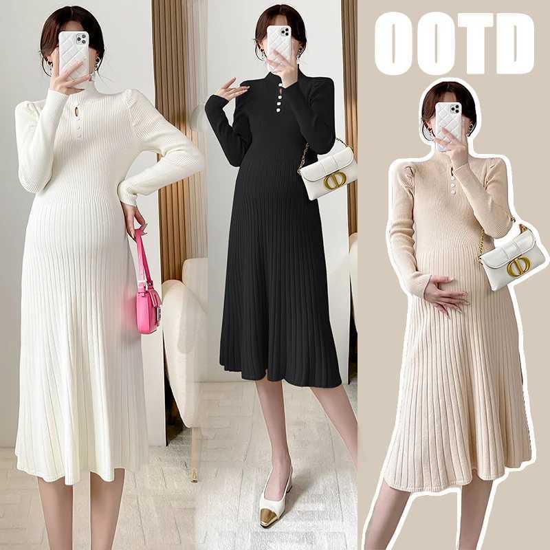 Autumn and Winter Knitted Maternity Dress Maternity Sweater W241026