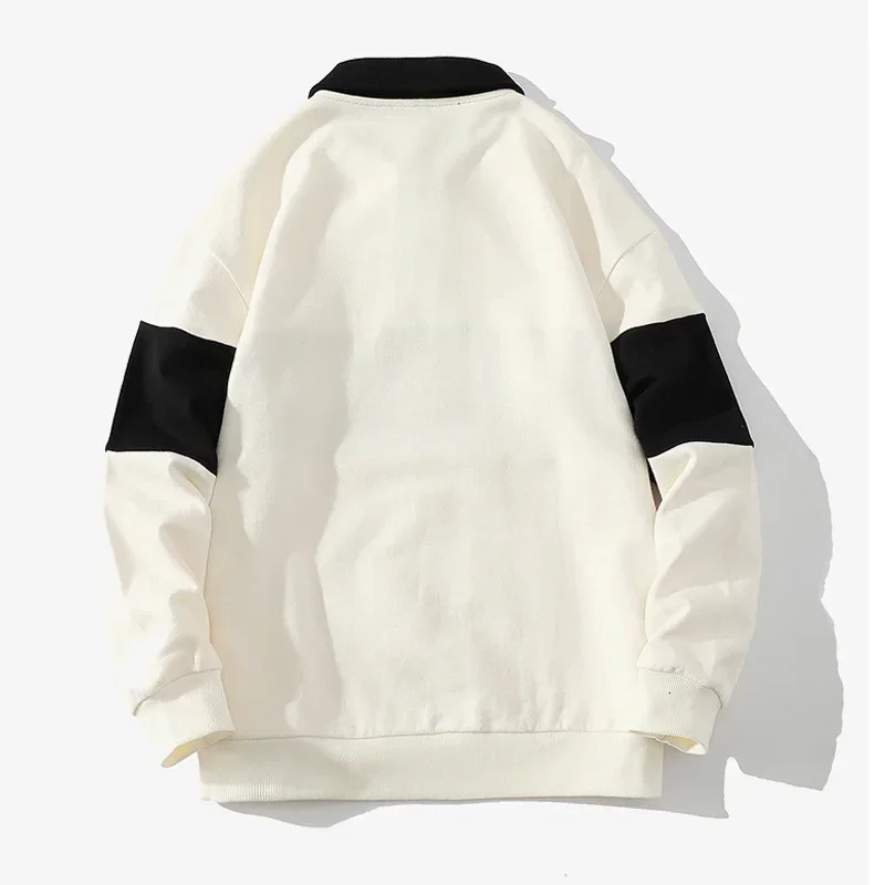 Autumn Mens Polo T Shirt Hoodie Casual Korean Fashion Youth Long Sleeved Golf Tshirt with Collar Men Clothing Shirts 241025