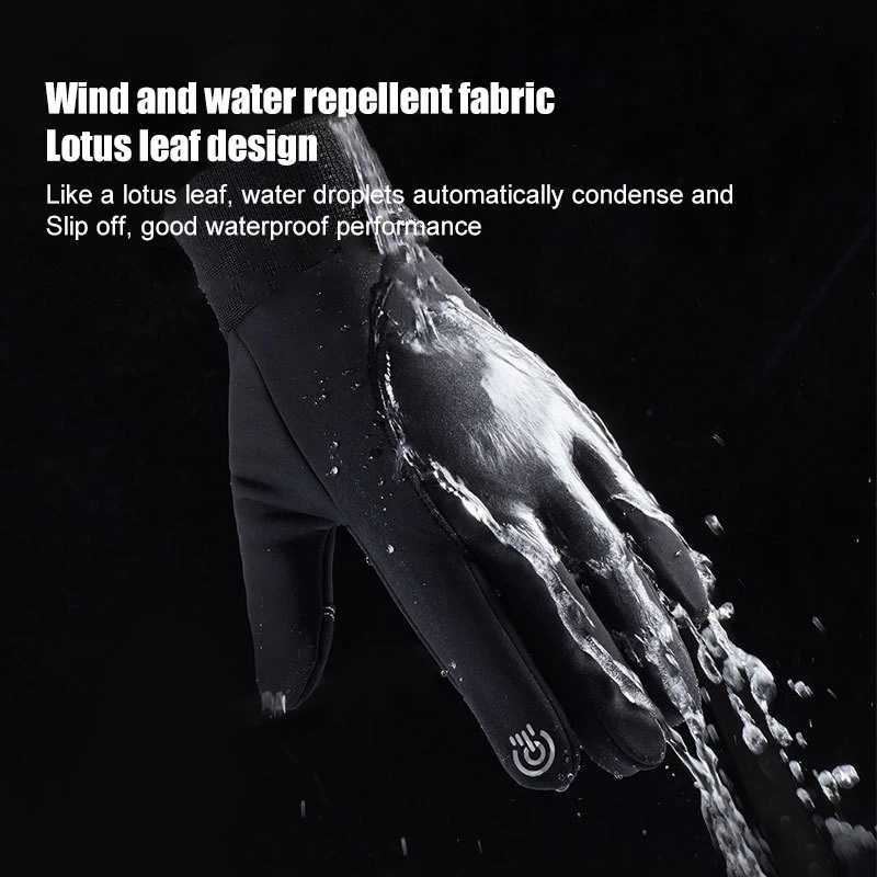 Waterproof Winter Gs Mens Touch Screen Winter Warmth Plus Velvet Motorcycle Gs Mens Touch Cold Sports Warmth Skiing W241026