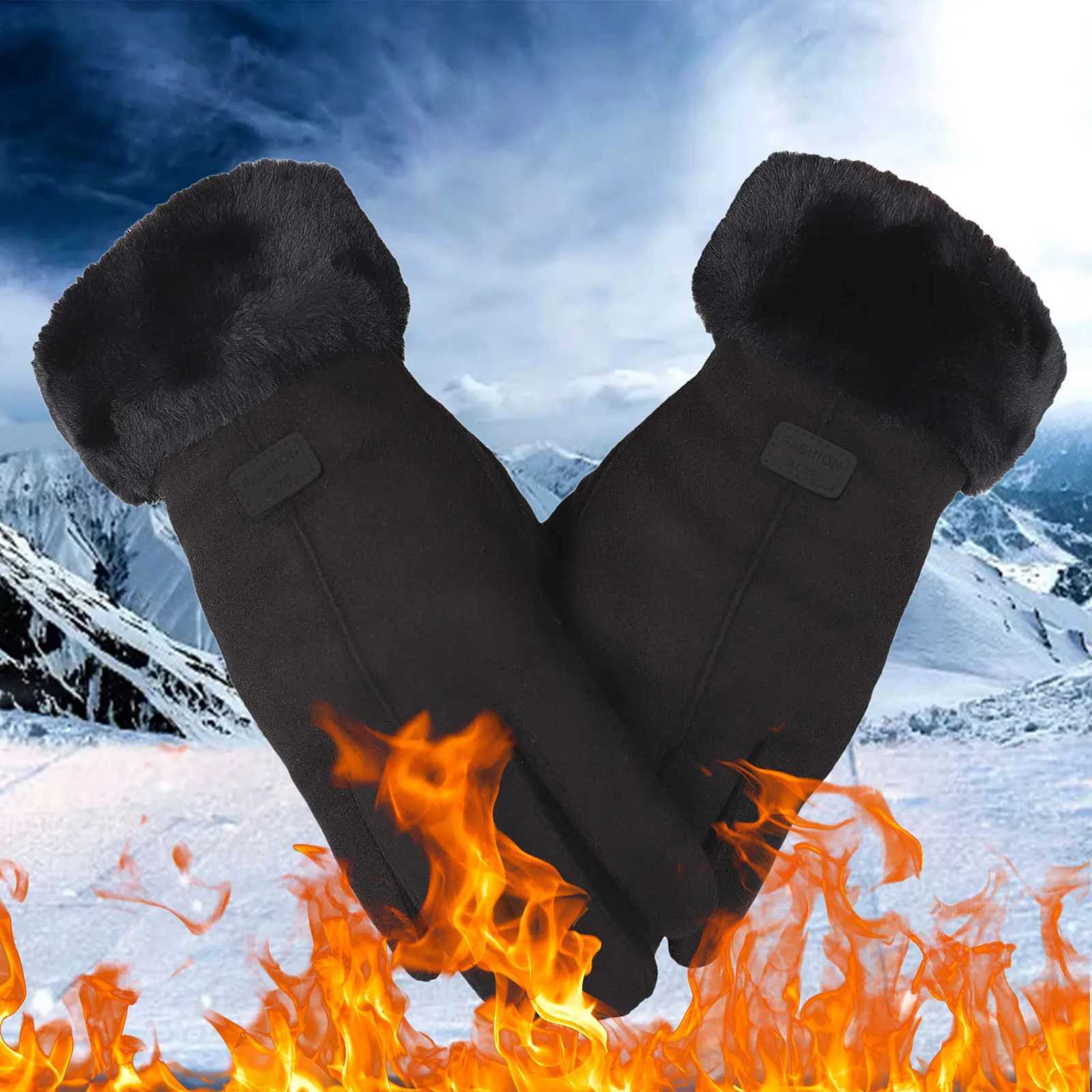 Gs Warm Cable Womens Elastic Touch Screen Knitted Winter Driving Cuffs Gs Gloves Mens Warm Womens Gs W241026