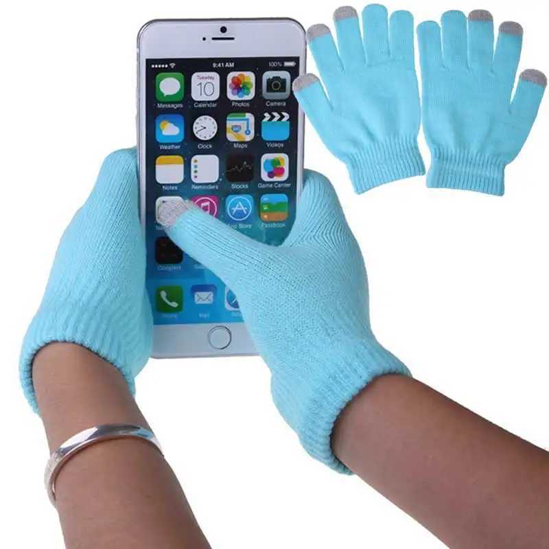 Neutral winter warm hard knitted Gs touch screen smartphone hand warmer MX8 W241026