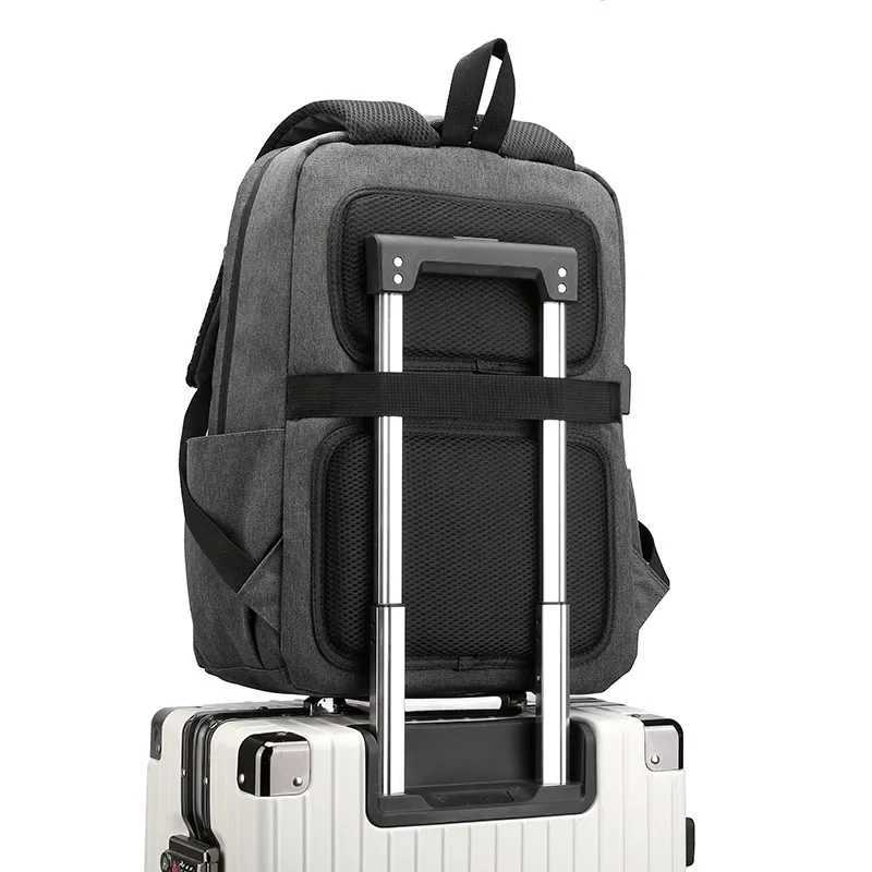 New casual bag large capacity backpack expandable computer bag mens business backpackXJ241026
