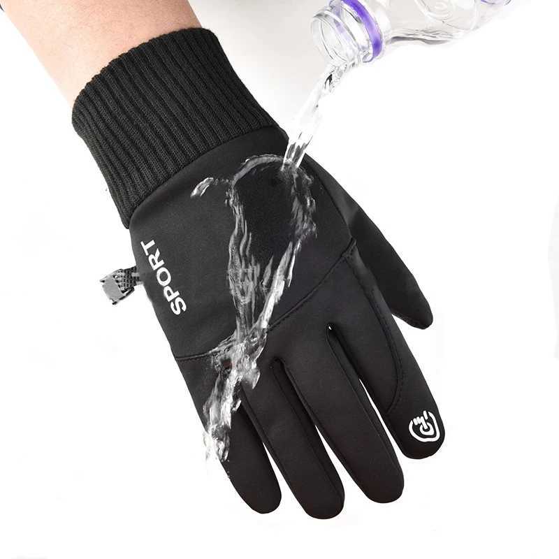 2024 hot selling winter warm sports mens Gs touch screen driving skiing windproof outdoor waterproof anti slip wool Gs W241026