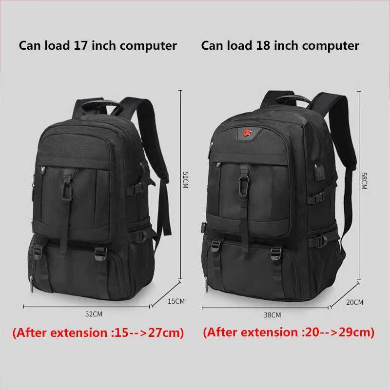 50L 80L Large Travel Backpack Men Casual Separate Shoe Compartment Business Bag Outdoor Sports Waterproof Man Storage BackpacksXJ241026