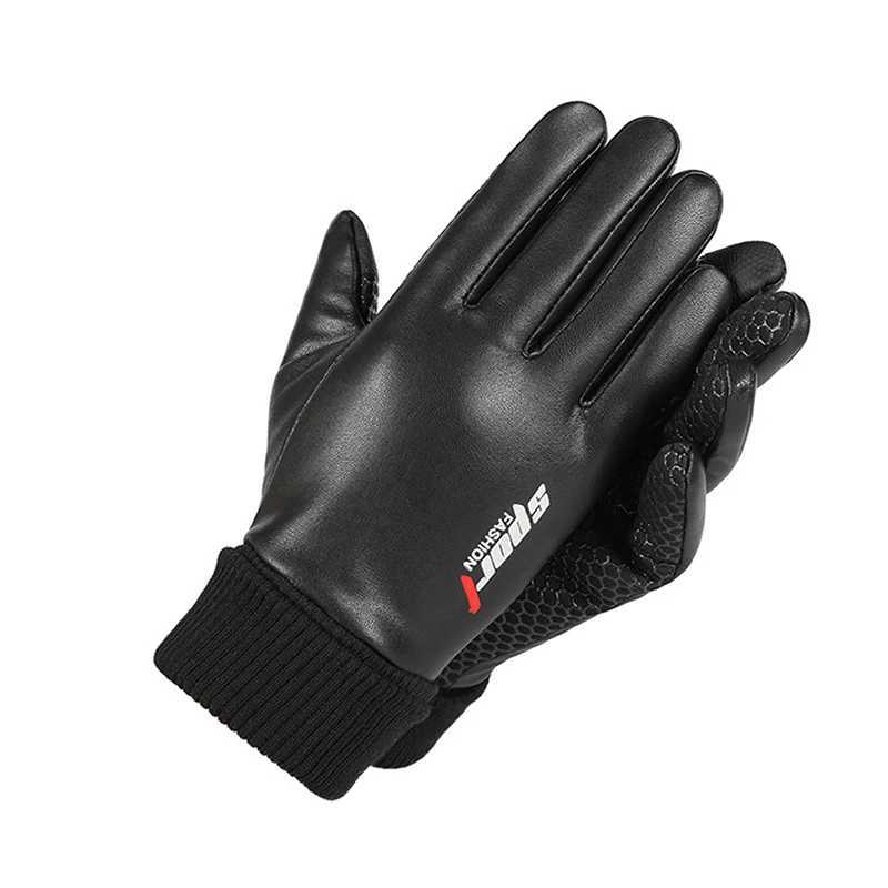 Mens Gs Bicycle Winter Two Half Finger Velvet Warm and Anti slip Mens Waterproof Sports Touch Screen Hiking Fishing Gs W241026