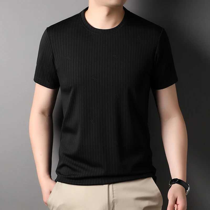 Top Quty New Summer Brand Tops Designer Korean Mens Fashion T-shirt Plain Short Slip Casual Mens Wear W241026