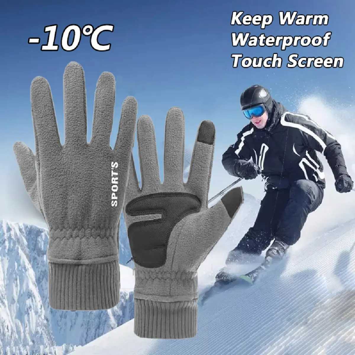 Winter Skiing Warm Gs Mens Outdoor Bicycle Waterproof and Anti slip Thick Womens Couple Touch Screen Cashmere W241026