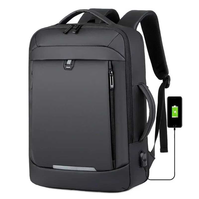 Mens Business Backpack Expandable Multifunctial Student Travel Bags Large Capacity Waterproof USB Charging BackpacksXJ241026