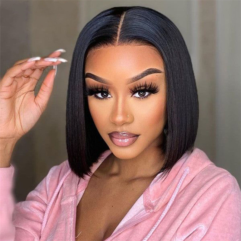synthetic wigs bangs short hair high-temperature silk wig machine-made bob Hair