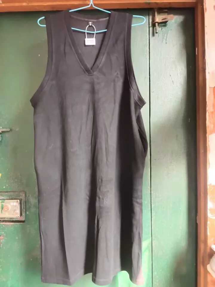 Autumn and winter maternity clothing loose sleeveless V-neck maternity vest dress plus size maternity sun skirt black W241026