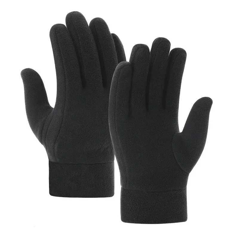 Winter womens cycling hot wool Gs cold and windproof cycling warm outdoor running skiing gloves W241026