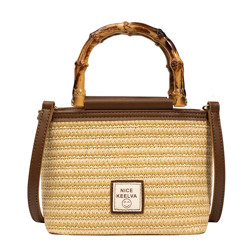 Home>Products> Handbags>Womens Small Straw Bucket Bag Summer Womens Travel Bag 241025