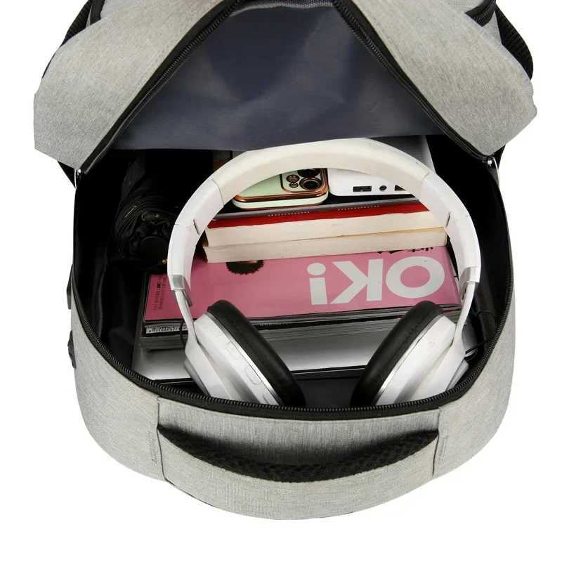Business Computer Backpack with USB Charging Port Mens Bag with Insulated Lunch Bag Outdoor Travel Waterproof BackpackXJ241026
