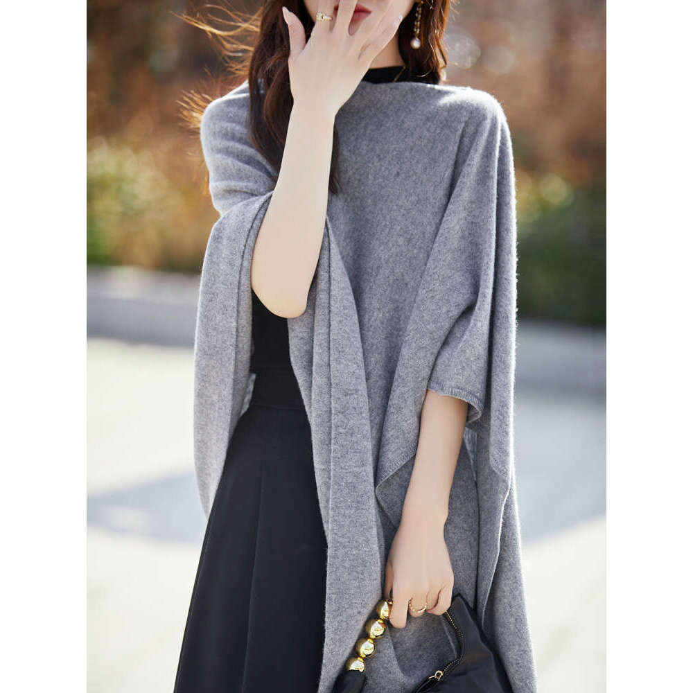 New Spring 100% Merino Wool Pullover For Women Soft Solid Cashmere Knitwear Shawl Scarf Female Korean Popular Sweater Tops