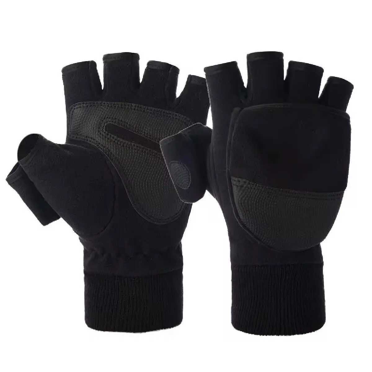 Winter Flip Black Fishing Gs Half Finger Anti slip Breathable Camera Photography Sports Outdoor Warmth Gs W241026
