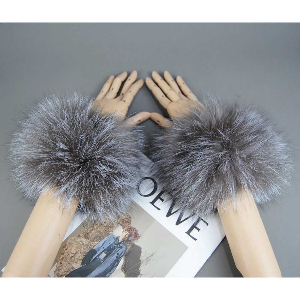 2024 new fur cuff arm heater La bracelet genuine fur wristband G high-quality fur cuff hot selling wristband heater W241026