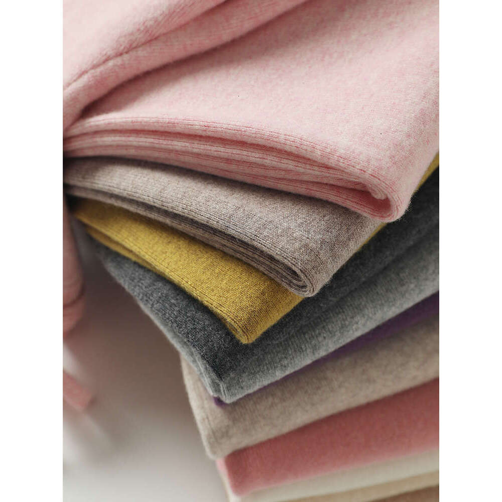 CHICUU Women Cashmere Autumn Winter Wide Leg Pants Full Length 100% Merino Wool Knitwear Basic Simple Trousers Korean