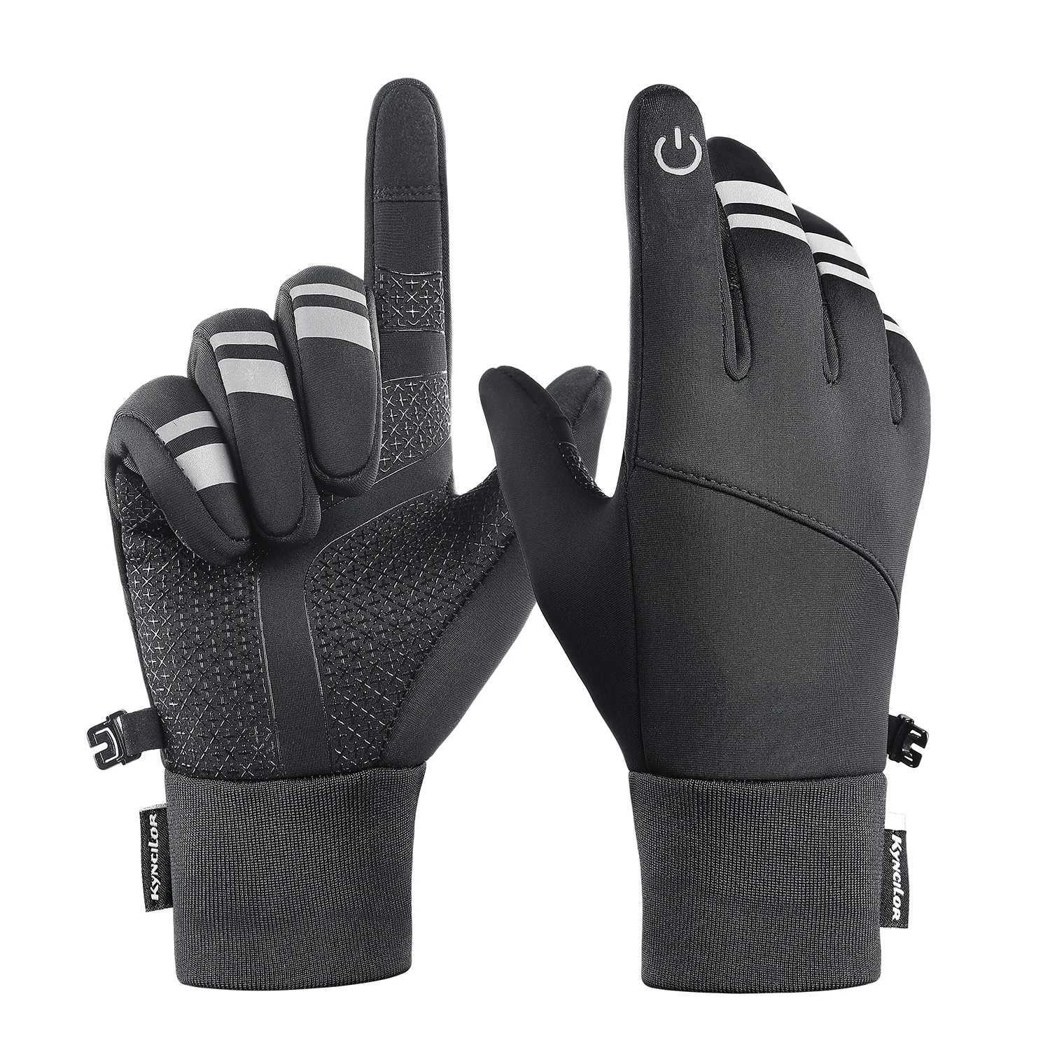 Outdoor Winter Warm Bike Gs Black Windproof Touch Screen Bike Gs Camping Hiking Running Motorcycle Gs Mens W241026