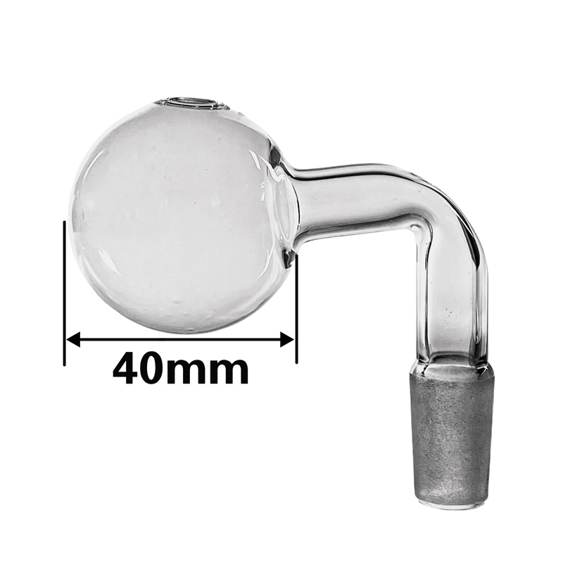 100pcs 40mm oversized glass ball fuel pipe smoking bowl aerator 14mm men's drain bowl