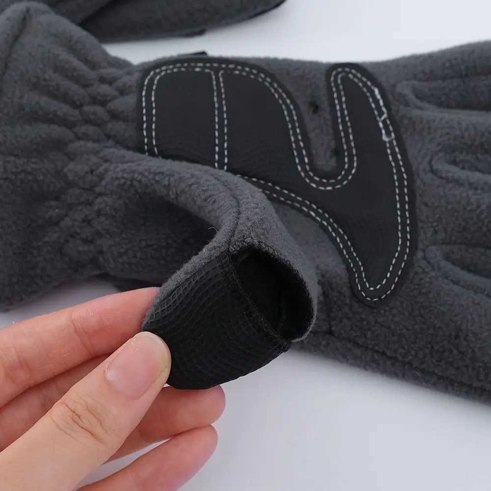 Hot wool winter Gs mens touch screen bicycle cold resistant and windproof bicycle thick and warm outdoor skiing gloves W241026