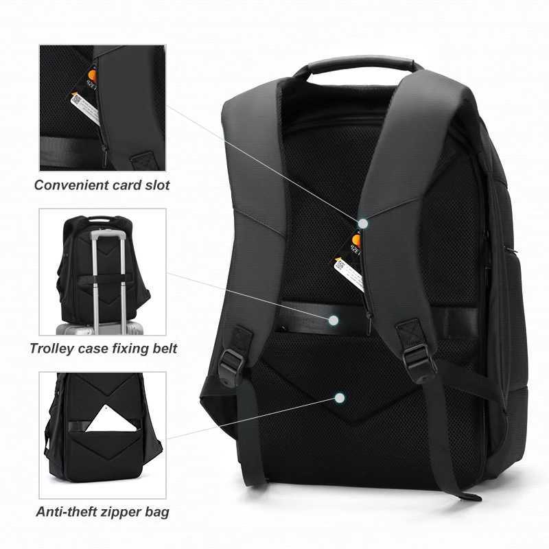 Fenruien Waterproof Backpacks USB Charging School Bag Anti-theft Men Backpack Fit 15.6 Inch Laptop Travel Backpack High CapacityXJ241026