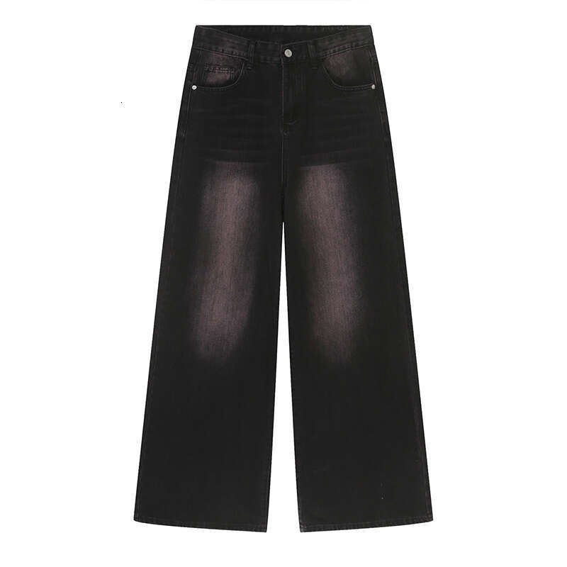 IEFB Fashion Baggy Jeans Trend Men's Summer Loose Wide Leg Denim Pants Korean Style Personality Gradient Street Clothing 9C1105