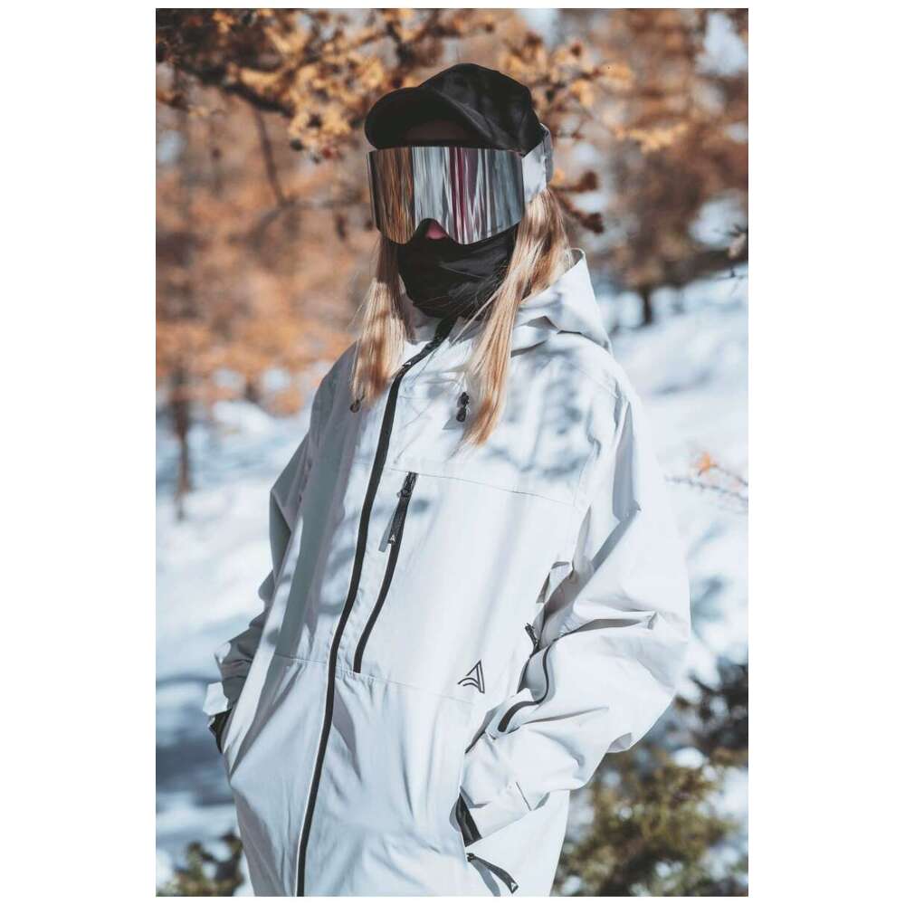 Airpose windproof 3L hard shell ski suit clip overcomes men's and women's long pants waterproof hooded sweatshirt ski warm suit