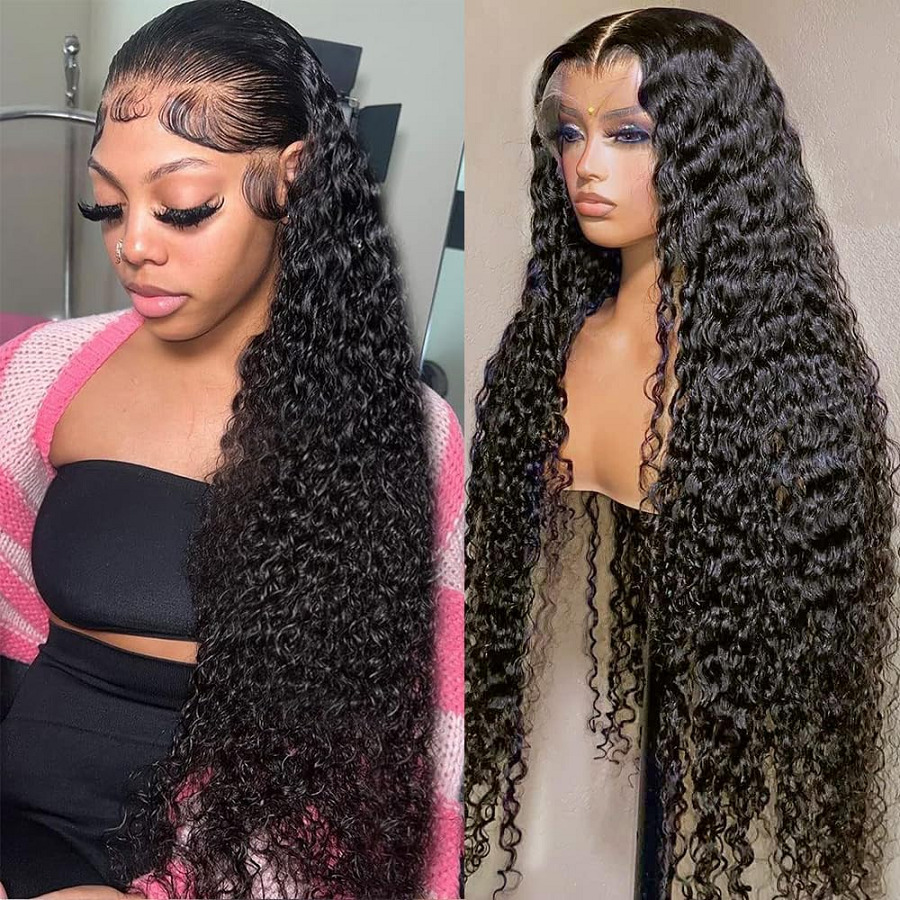 Deep Wave 13x4 Hd Curly Lace Front Hair Wigs For Women Frontal Wig Human Brazilian hair