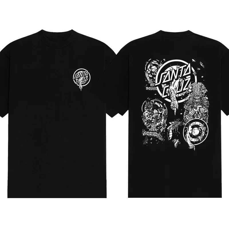 2024 mens casual T-shirt Santas Roskopp Evo 2 T-shirt oversized sports top shorts Slves Cruz 100% cotton T-shirt S-3XL T W241026