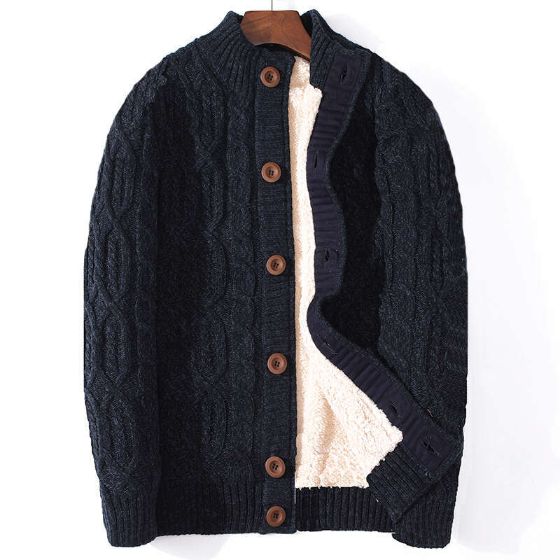 Cardigan Male Thicken Warm Wool Cashmere Winter Sweater Men Clothing Sweatercoat New Outwear Size 4Xl 5Xl 6Xl 7Xl