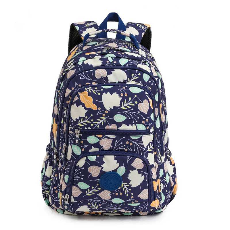 2023 New Multi Pockets College Students Backpacks Colorful Print Oxford Waterproof Travel Bags Large Capacity Laptop RucksacksXJ241026