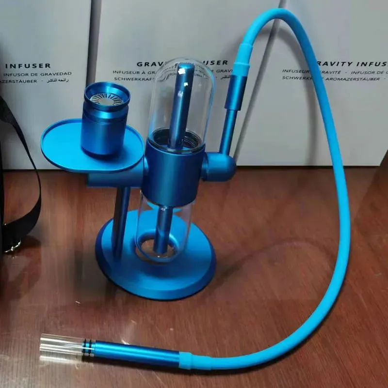 Hookahs Custom Rotating Aluminum Alloy Glass Gravity Bong with 360