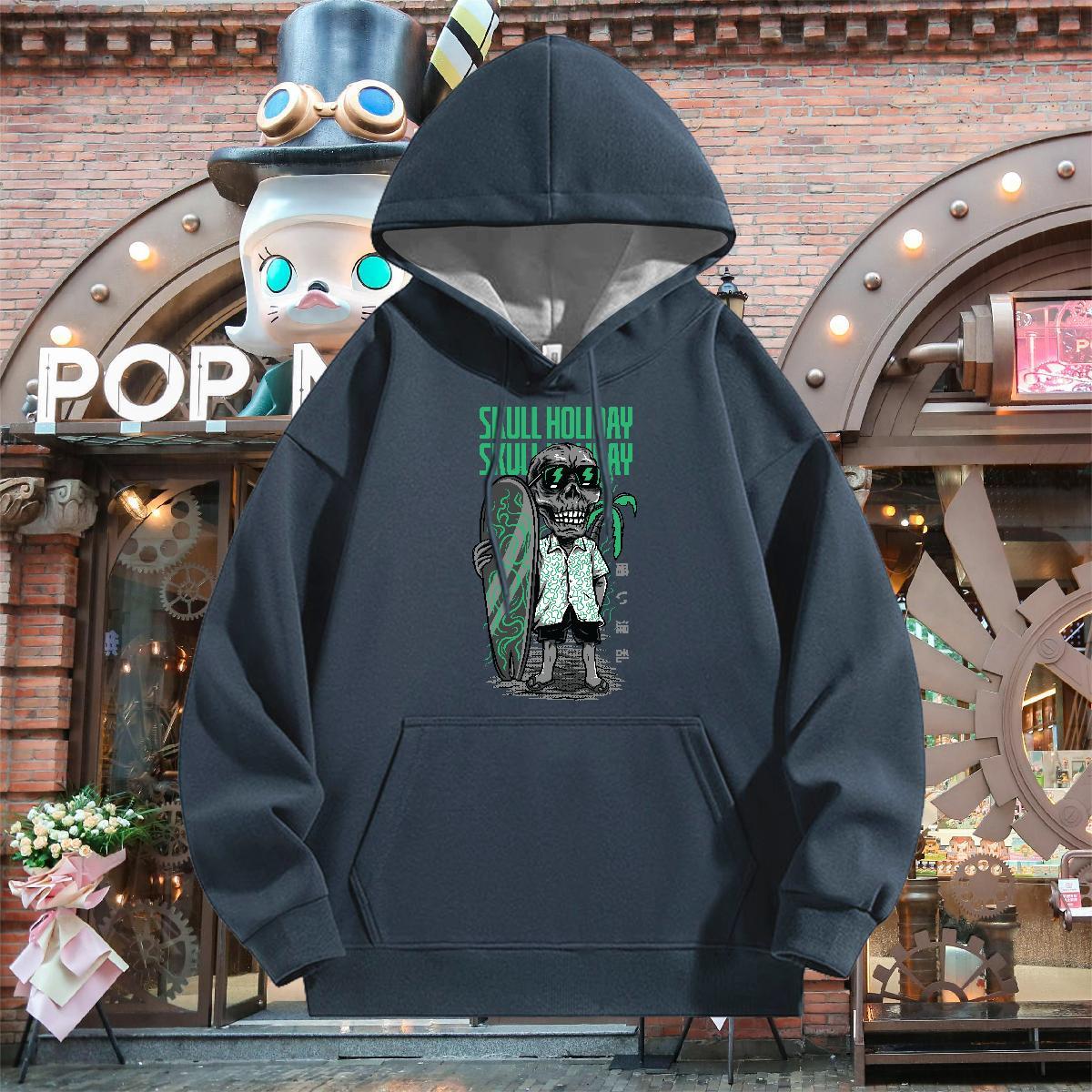 Classic Hoodie For Man Long Sleeve Drawstring Wholesale Couples Hoodie DIY Logo Oversized Top Hoody Anime Printing Street Tech Fleece