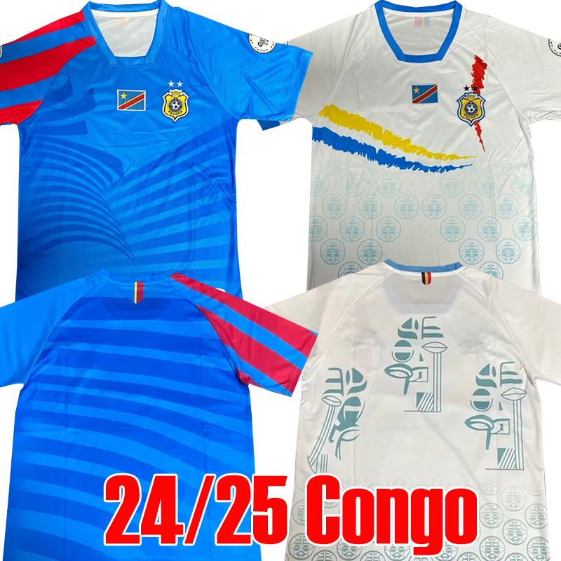 24 25 Congo Soccer Jerseys Fans Version National team T.BONGONDA MESCHACK 2024 2025 Home KALULU MASUAKU Away men football shirts