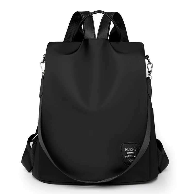 New Multi Functional Womens Backpack Large Capacity Nylon Material Women Anti Theft Bookbag Trendy Retro Female Shoulder Bag SacXJ241026