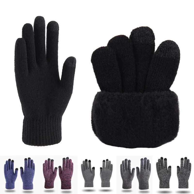 Mens and womens winter warm thick knitted touch screen Gs suitable for intelligent developers and users in cold weather W241026