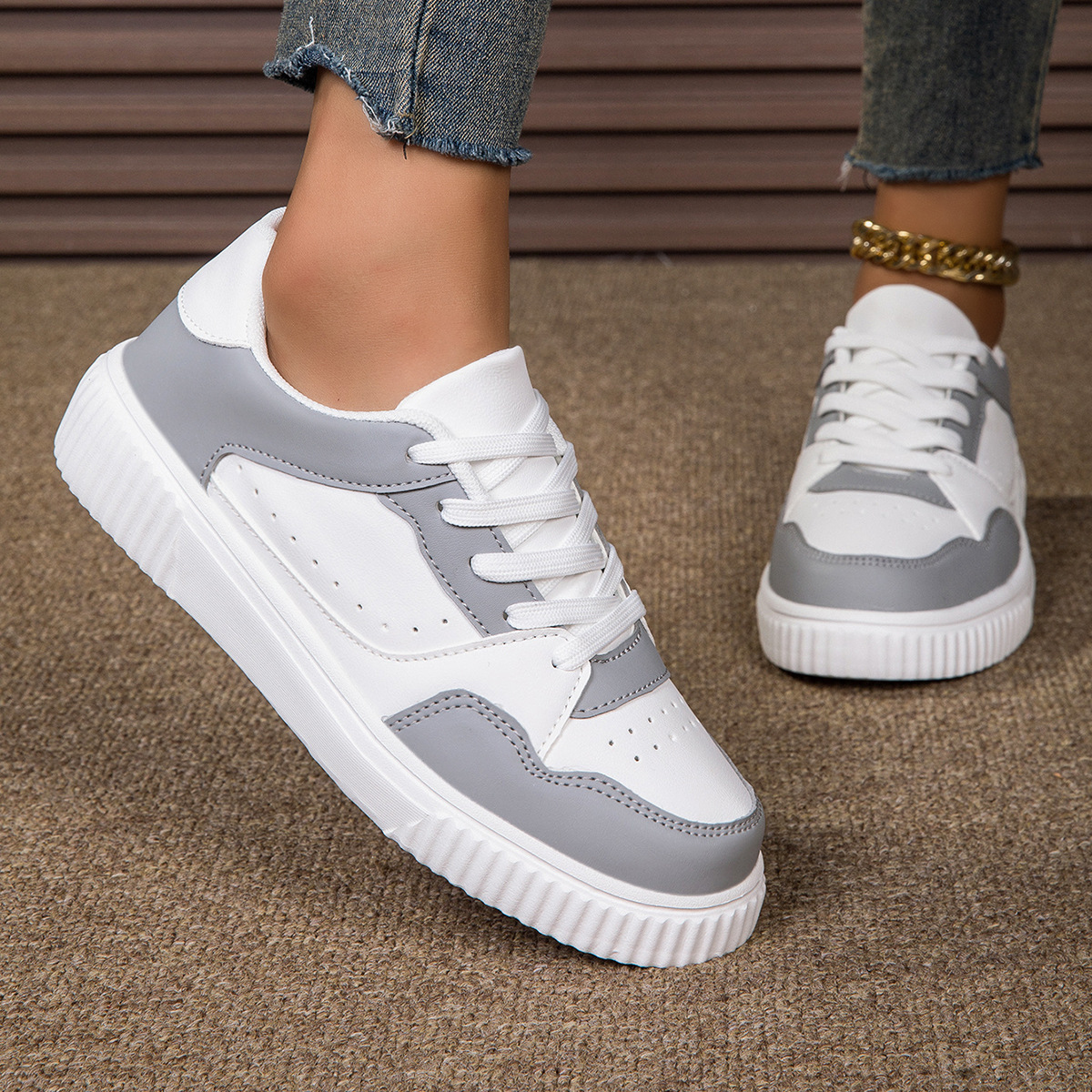 for Men Casual Women Comfortable Breathable Trendy Shoes Non-Slip Wear-Resistant Skateboard Sneakers